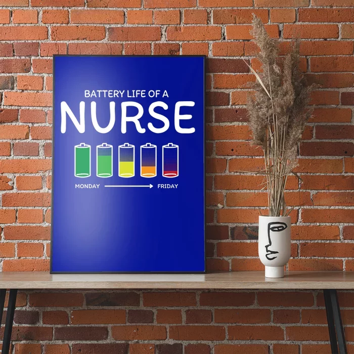 Battery Life Of A Nurse Friends Nursing Buddy Rn Funny Gift Poster