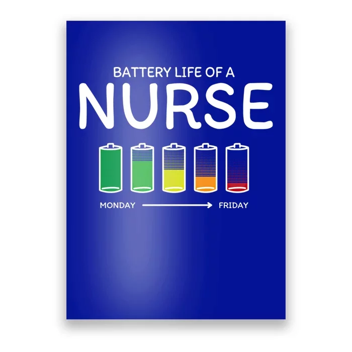 Battery Life Of A Nurse Friends Nursing Buddy Rn Funny Gift Poster