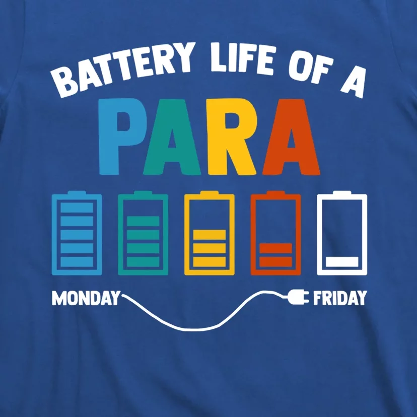 Battery Life Of A Paraprofessional Educator Teacher's Aide Gift T-Shirt