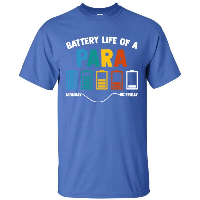 Battery Life Of A Paraprofessional Educator Teacher's Aide Gift Tall T-Shirt