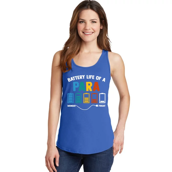 Battery Life Of A Paraprofessional Educator Teacher's Aide Gift Ladies Essential Tank