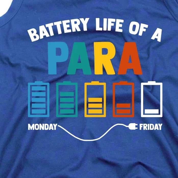 Battery Life Of A Paraprofessional Educator Teacher's Aide Gift Tank Top