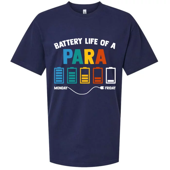 Battery Life Of A Paraprofessional Educator Teacher's Aide Gift Sueded Cloud Jersey T-Shirt