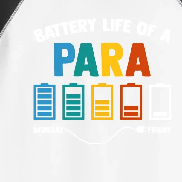 Battery Life Of A Paraprofessional Educator Teacher's Aide Gift Toddler Fine Jersey T-Shirt