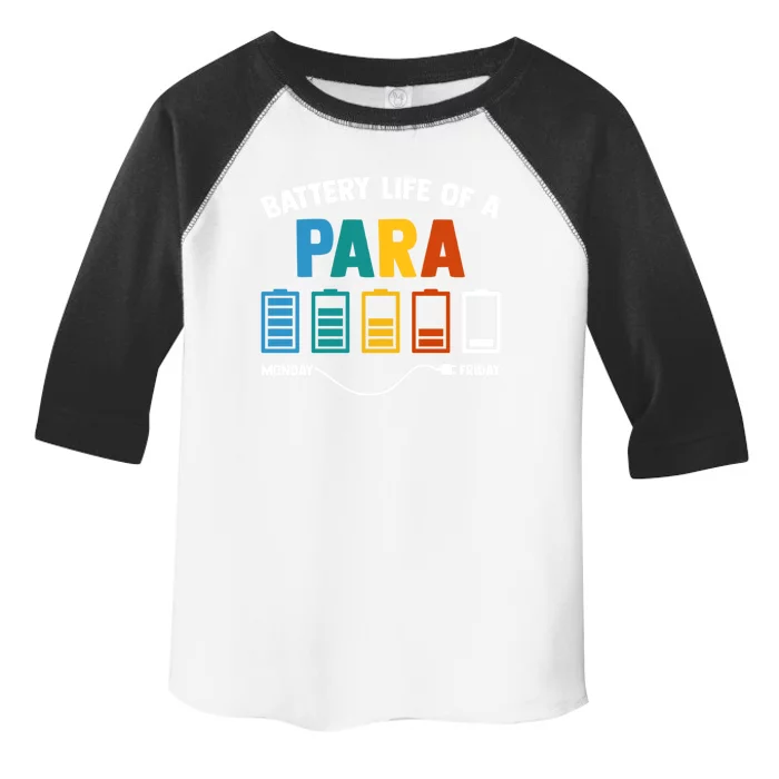 Battery Life Of A Paraprofessional Educator Teacher's Aide Gift Toddler Fine Jersey T-Shirt