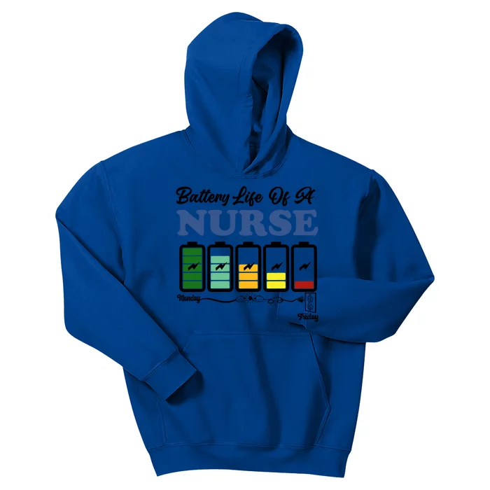 Battery Life Of A Nurse Funny Nursing Cute Gift Kids Hoodie