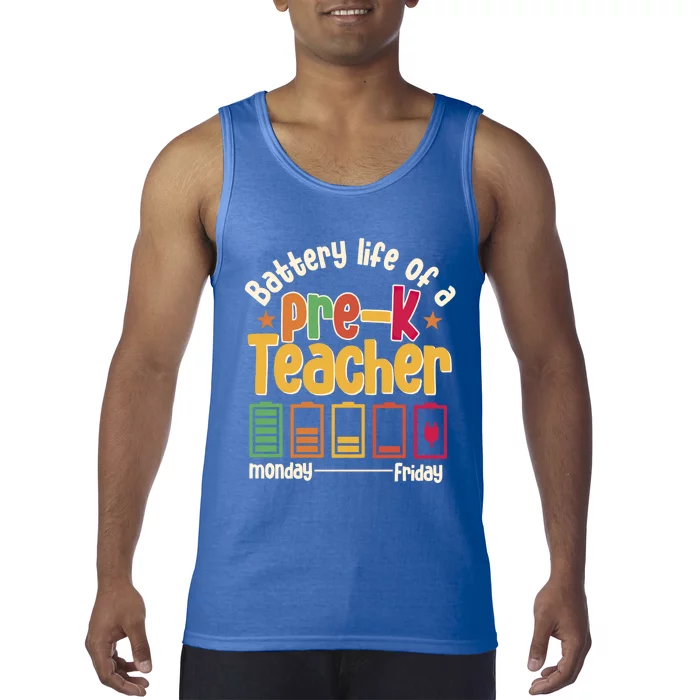 Battery Life Of A Pregiftk Teacher Back To School Student Gift Tank Top