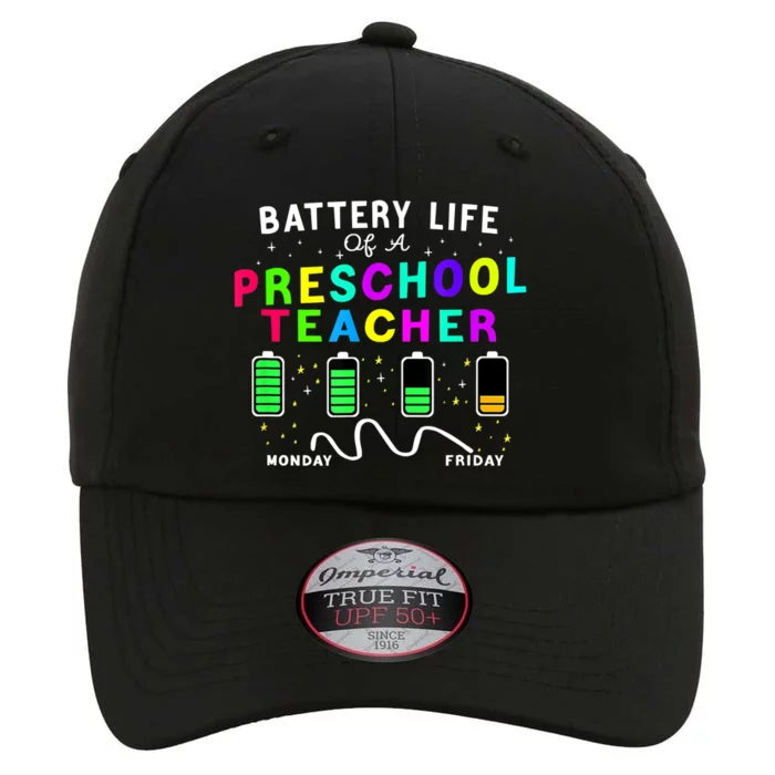 Battery Life Of A Preschool Monday Friday Teachers Students Funny Gift The Original Performance Cap