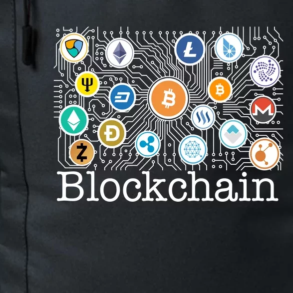 Blockchain Cryptocurrency Logos Daily Commute Backpack