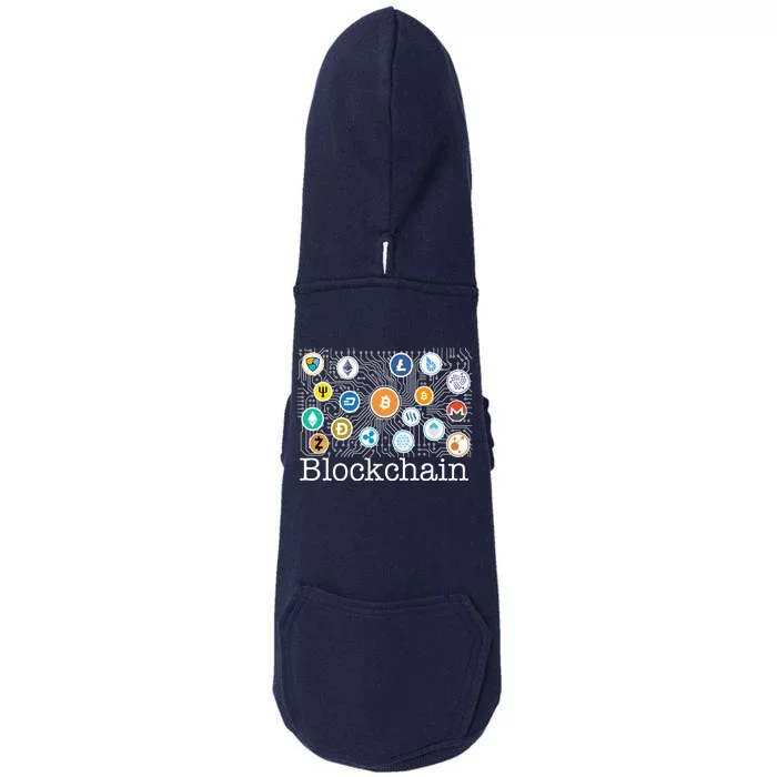 Blockchain Cryptocurrency Logos Doggie 3-End Fleece Hoodie