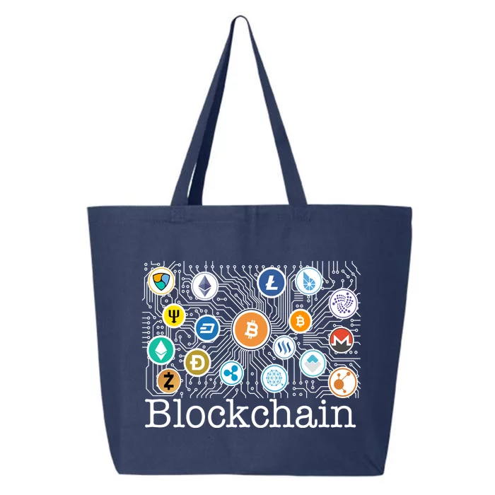 Blockchain Cryptocurrency Logos 25L Jumbo Tote