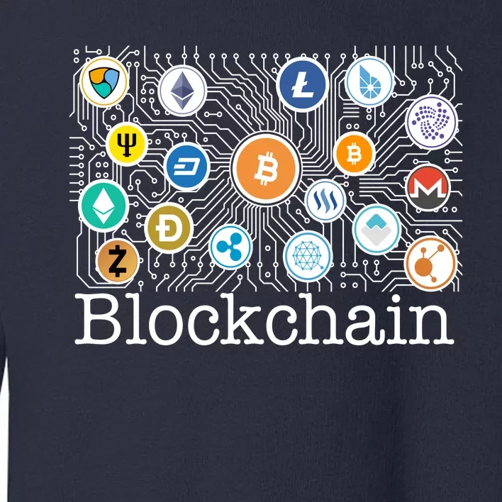 Blockchain Cryptocurrency Logos Toddler Sweatshirt