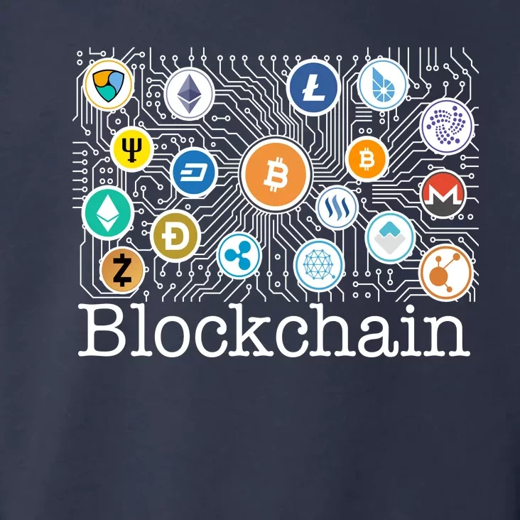 Blockchain Cryptocurrency Logos Toddler Hoodie