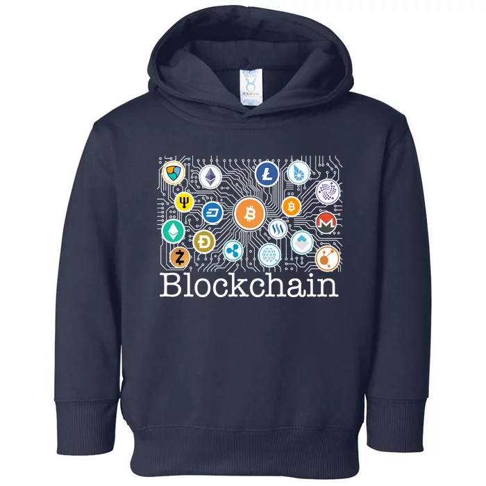 Blockchain Cryptocurrency Logos Toddler Hoodie