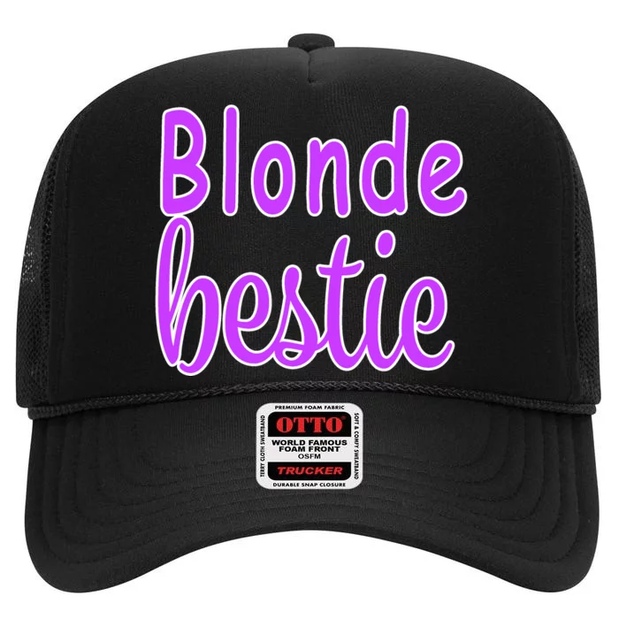 Blonde Bestie High Crown Mesh Trucker Hat