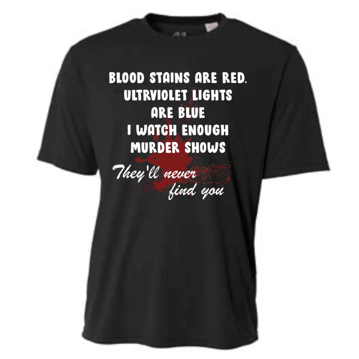 Blood Stains Are Red Ultraviolet Lights Are Blue Cooling Performance Crew T-Shirt