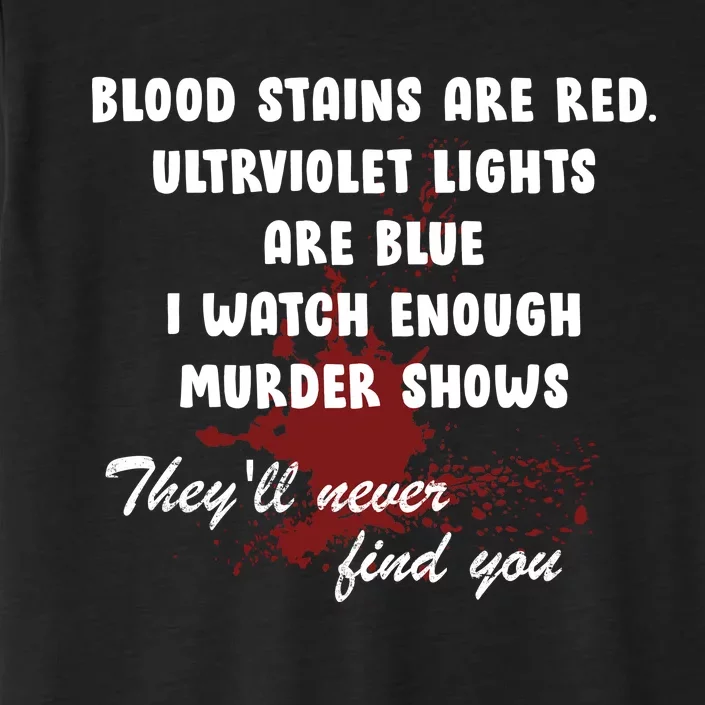 Blood Stains Are Red Ultraviolet Lights Are Blue ChromaSoft Performance T-Shirt