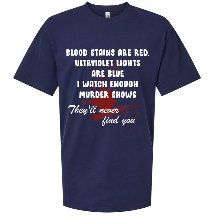 Blood Stains Are Red Ultraviolet Lights Are Blue Sueded Cloud Jersey T-Shirt