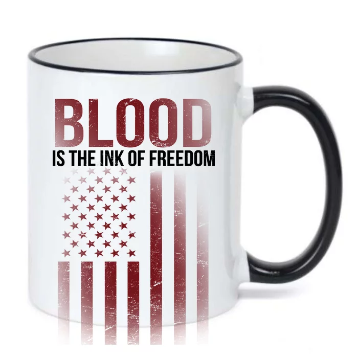 Blood The Ink of Freedom Black Color Changing Mug