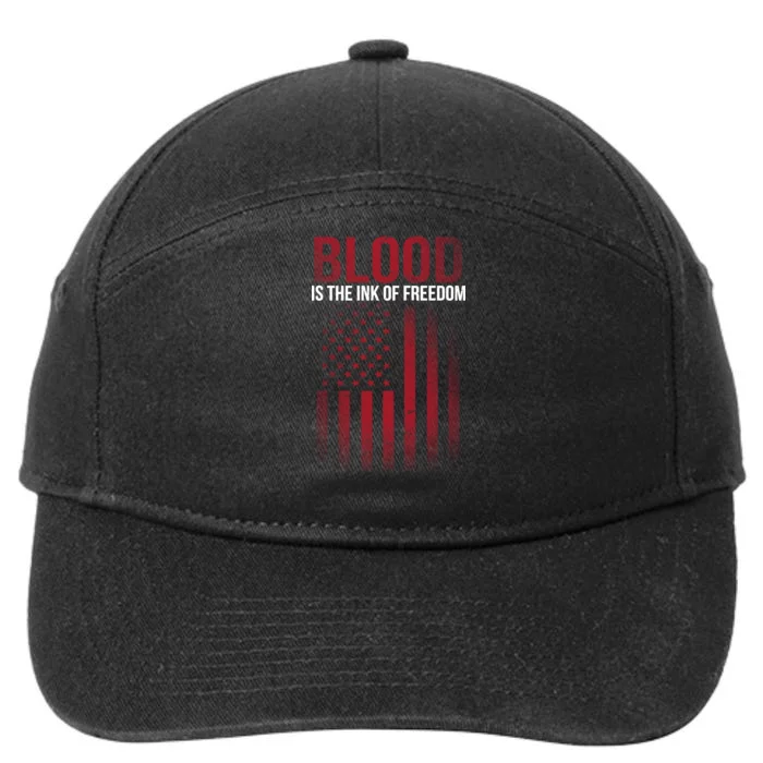 Blood The Ink of Freedom 7-Panel Snapback Hat