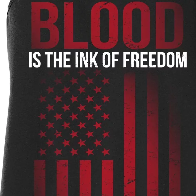 Blood The Ink of Freedom Women's Racerback Tank