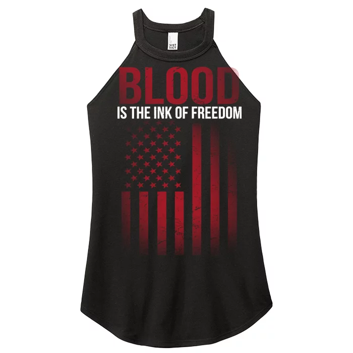 Blood The Ink of Freedom Women’s Perfect Tri Rocker Tank