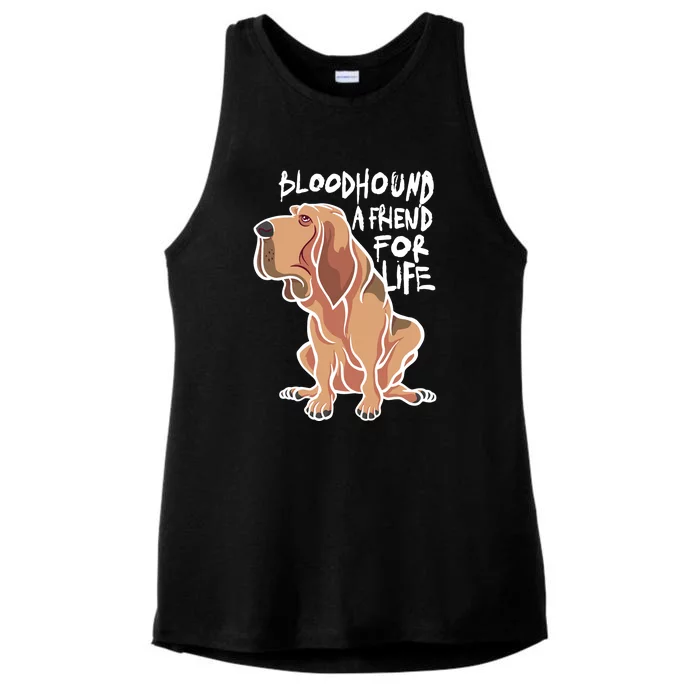 Bloodhound A Friend For Life Ladies Tri-Blend Wicking Tank