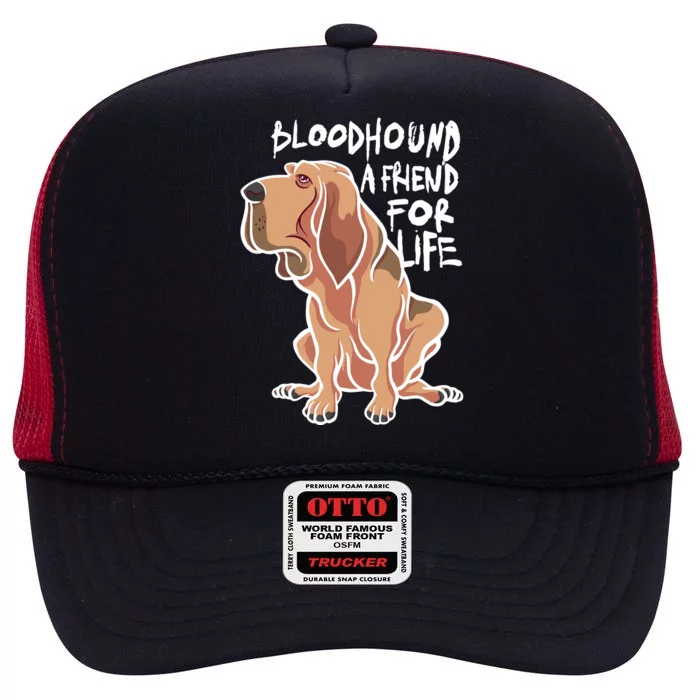 Bloodhound A Friend For Life High Crown Mesh Trucker Hat