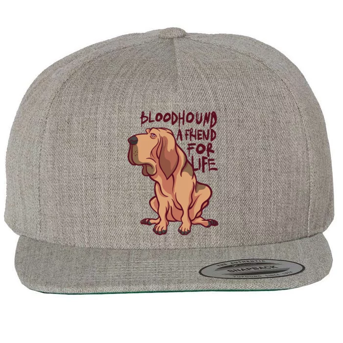 Bloodhound A Friend For Life Wool Snapback Cap