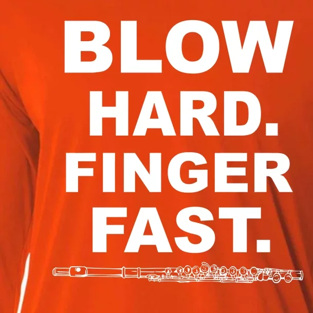 Blow Hard Finger Fast Flute Cooling Performance Long Sleeve Crew