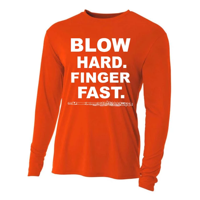 Blow Hard Finger Fast Flute Cooling Performance Long Sleeve Crew