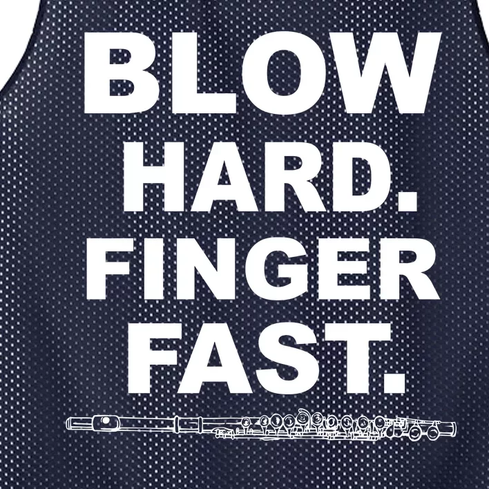 Blow Hard Finger Fast Flute Mesh Reversible Basketball Jersey Tank