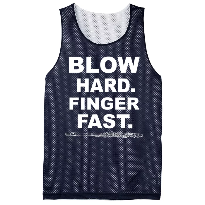 Blow Hard Finger Fast Flute Mesh Reversible Basketball Jersey Tank