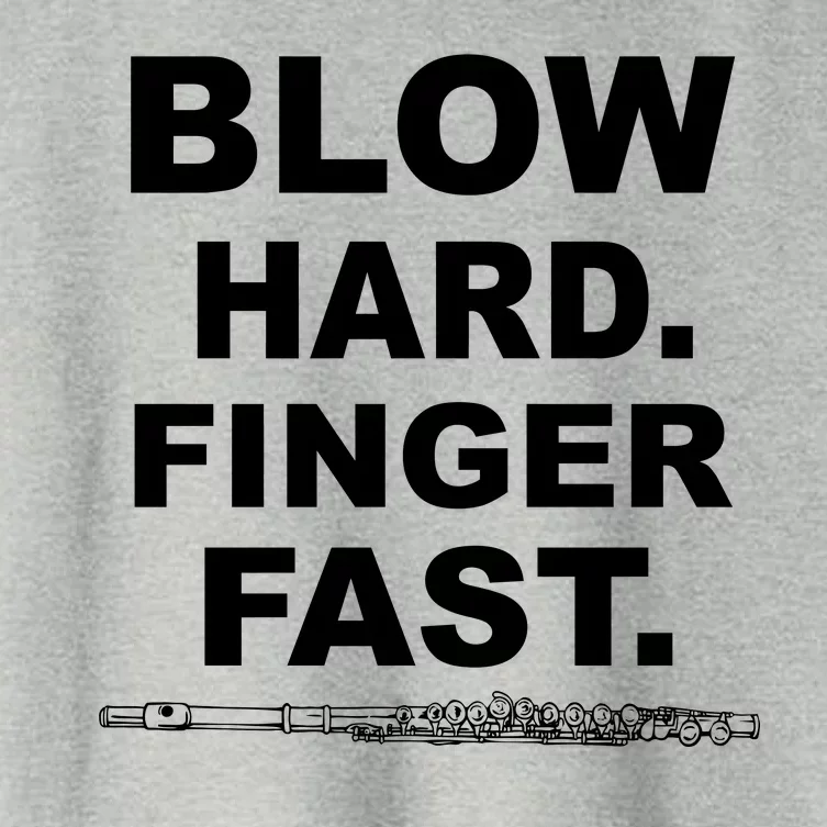 Blow Hard Finger Fast Flute Women's Crop Top Tee