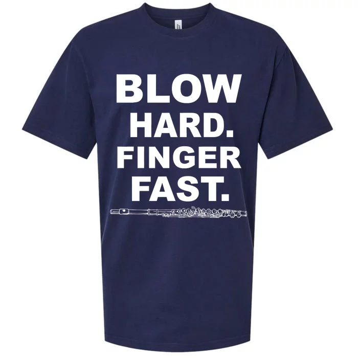 Blow Hard Finger Fast Flute Sueded Cloud Jersey T-Shirt