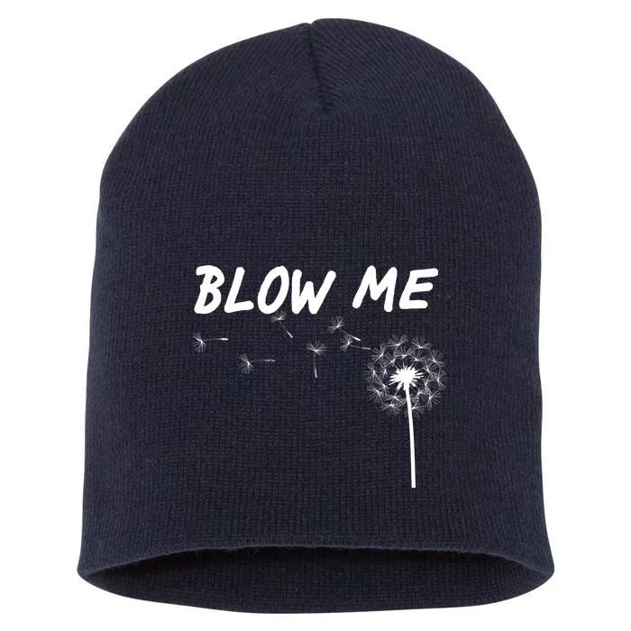 Blow Me Dandelion Short Acrylic Beanie