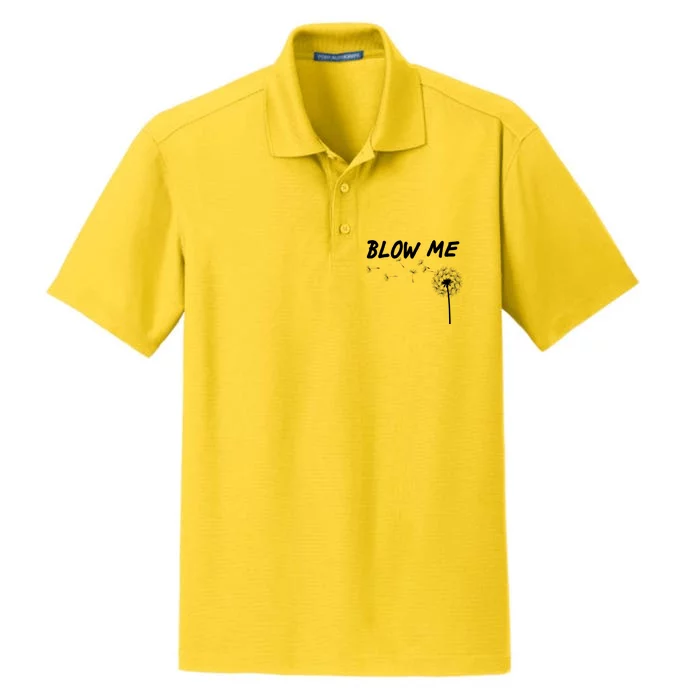 Blow Me Dandelion Dry Zone Grid Performance Polo