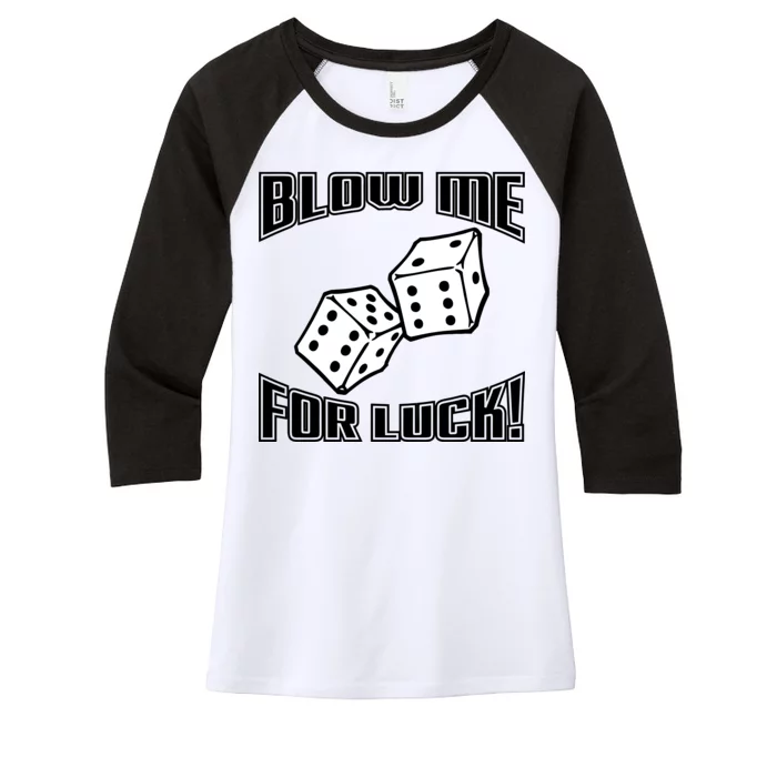 Blow Me For Luck Women's Tri-Blend 3/4-Sleeve Raglan Shirt