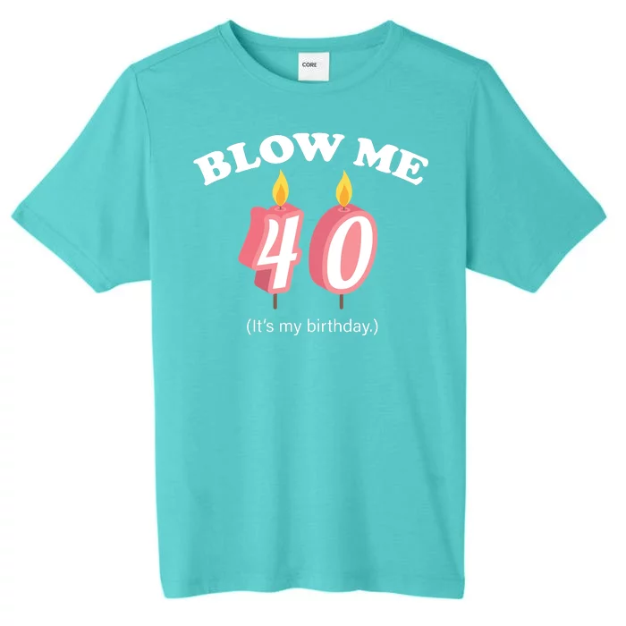 Blow Me It's My 40th Birthday ChromaSoft Performance T-Shirt