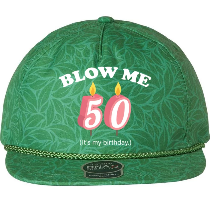 Blow Me It's My 50th Birthday Aloha Rope Hat