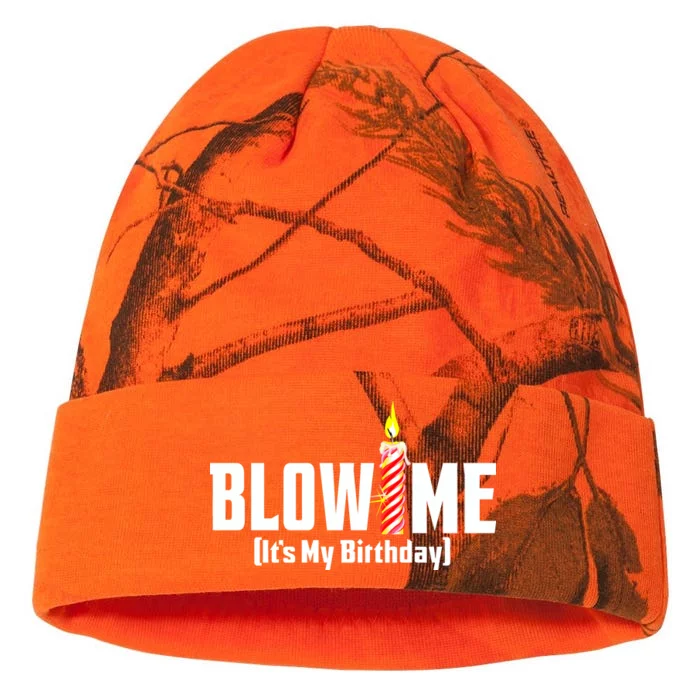 Blow Me It's My Birthday Kati - 12in Camo Beanie