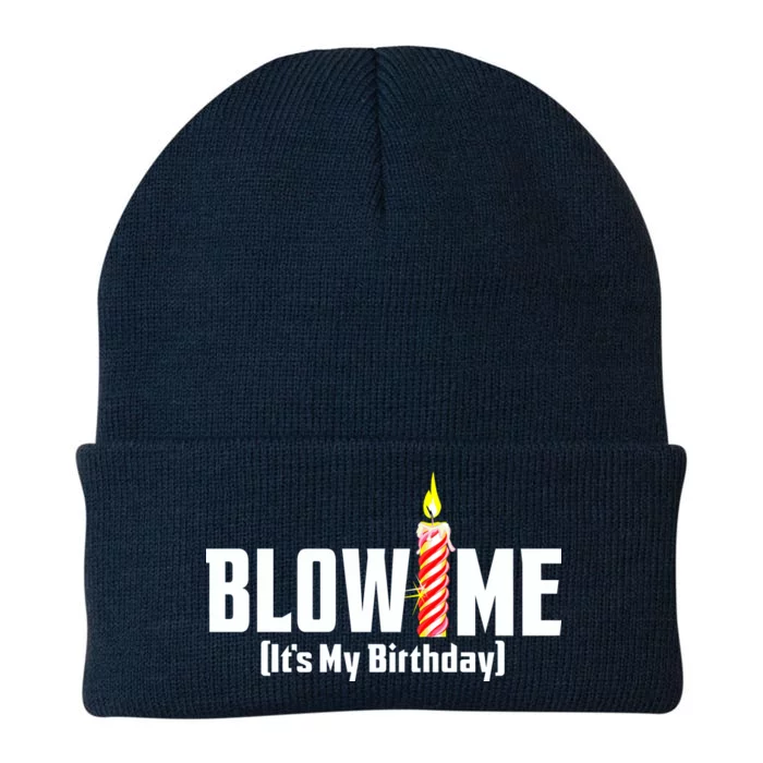 Blow Me It's My Birthday Knit Cap Winter Beanie