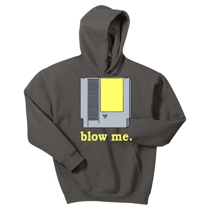 Blow Me Retro Video Game Kids Hoodie