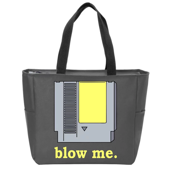 Blow Me Retro Video Game Zip Tote Bag