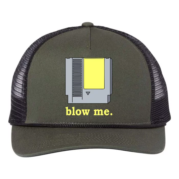 Blow Me Retro Video Game Retro Rope Trucker Hat Cap