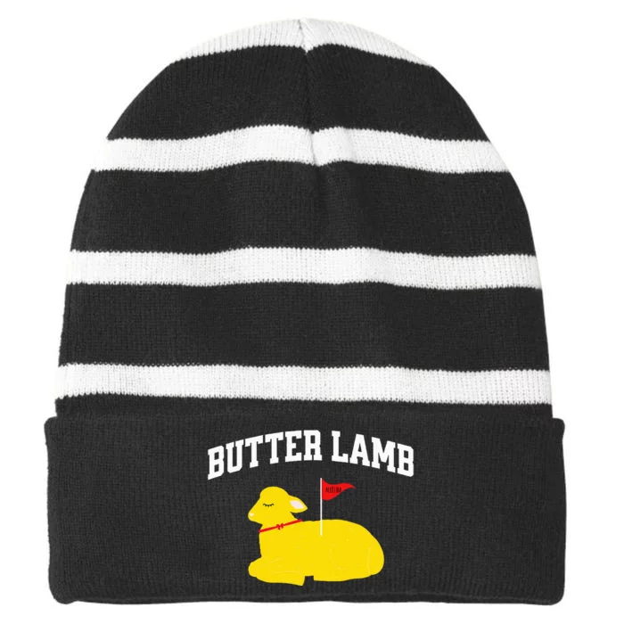 Butter Lamb Polish And Buffalo Traditions Striped Beanie with Solid Band