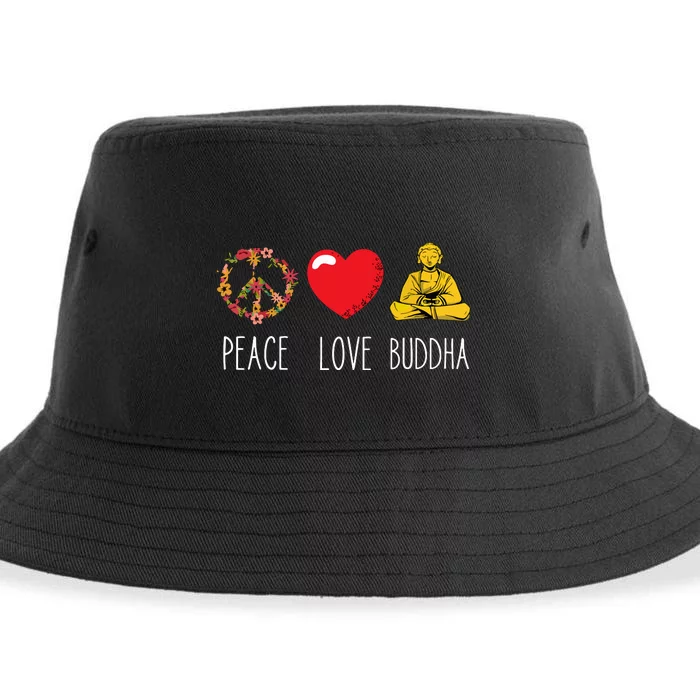 Buddha Love Peace Buddhist Zen Yoga Meditation Dao Mantra Sustainable Bucket Hat