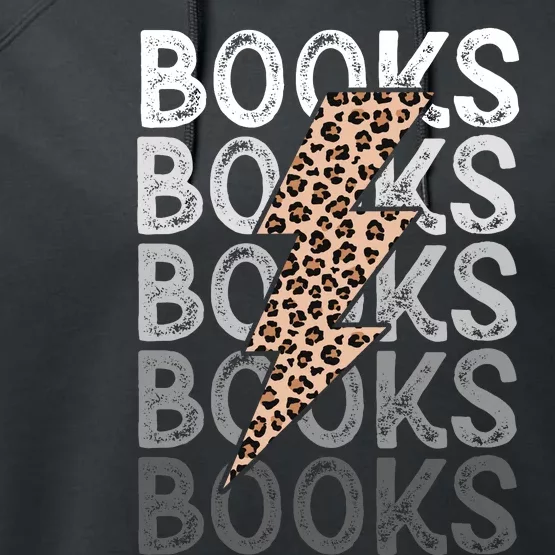 Books Leopard Print Book Club Bookish Performance Fleece Hoodie