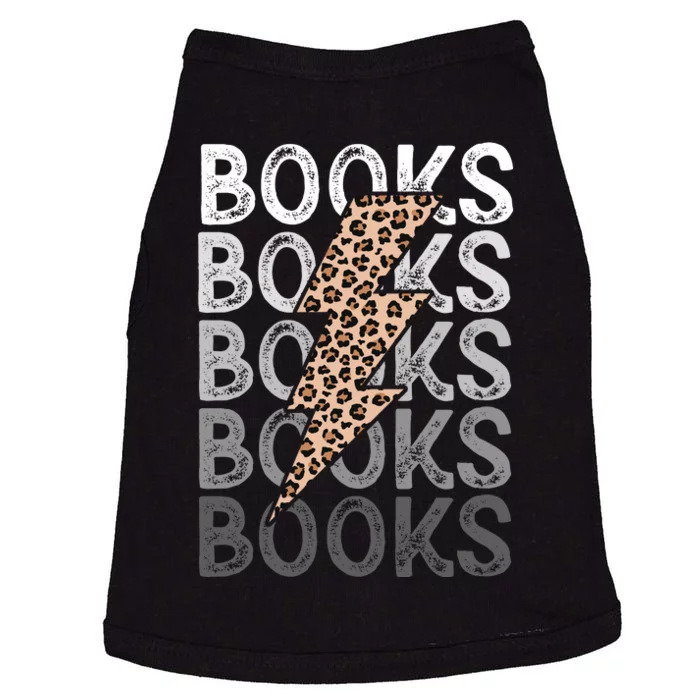 Books Leopard Print Book Club Bookish Doggie Tank