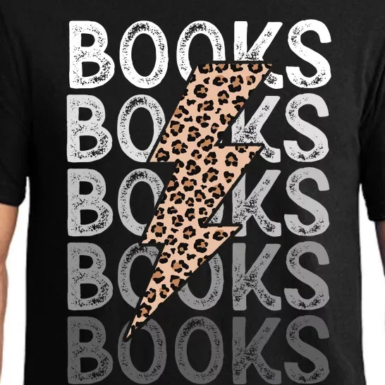 Books Leopard Print Book Club Bookish Pajama Set